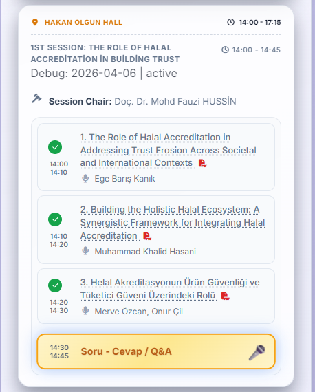Session details and speaker information